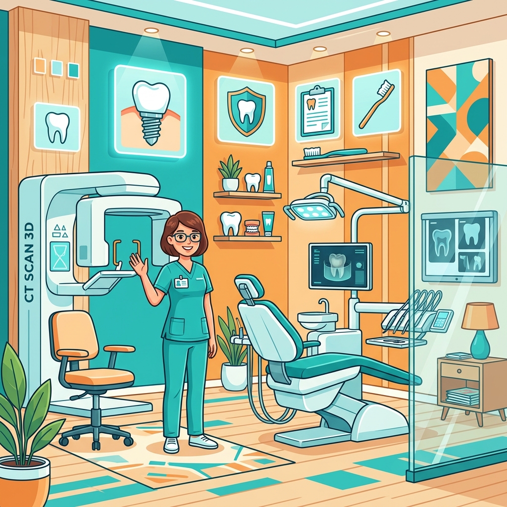 High-tech Dental Clinic Illustration